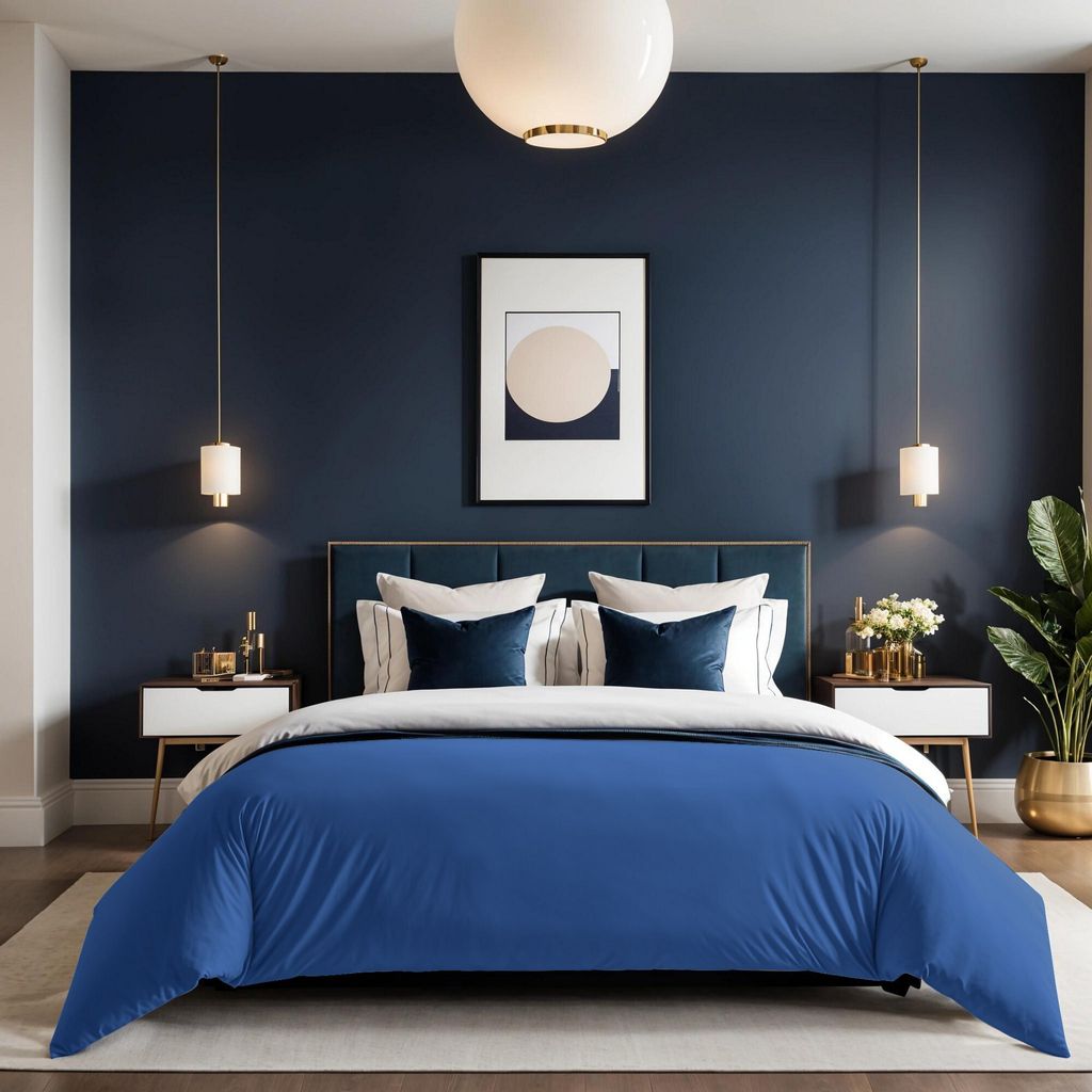 L'Essentiel Linge de Maison, Tonne Bleue - 74, Ranforce King Quilt Cover (FR) (IT), 100 % BAUMWOLLE RANFORCE, Blau, 240 x 220 cm