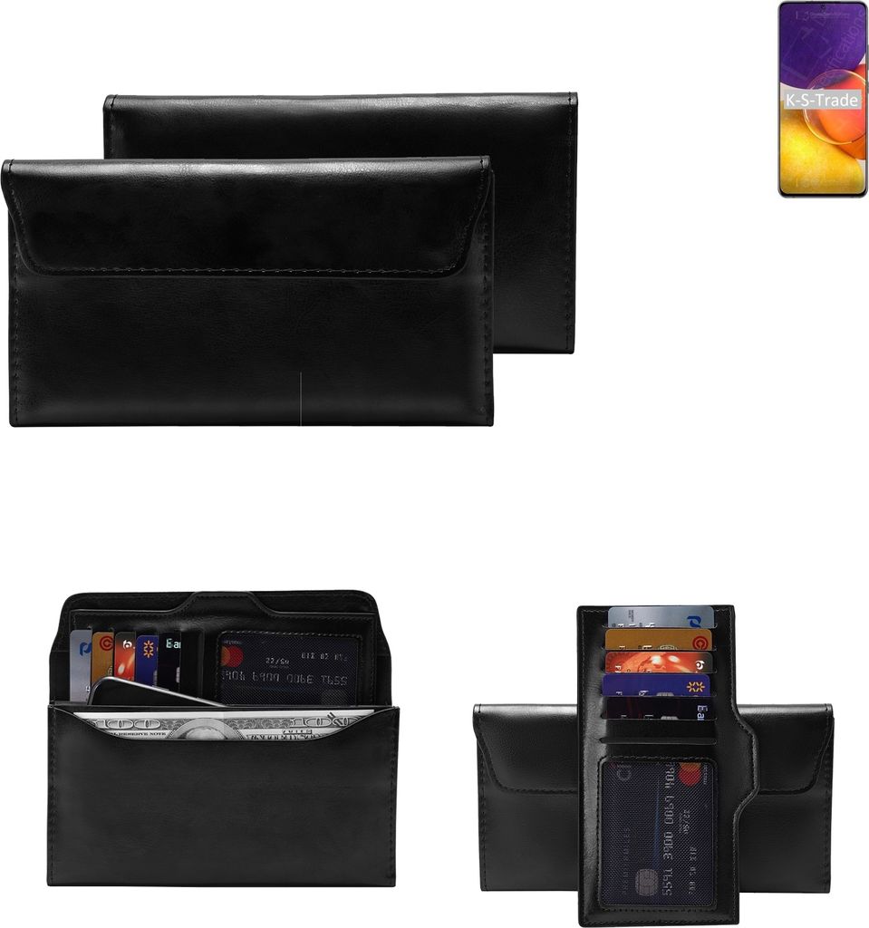 K-S-Trade Handy Hülle kompatibel mit Samsung Galaxy Quantum2 Schutz Hülle Tasche Schutz Case Handytasche Kunstleder schwarz, 1x