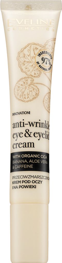 Eveline Organic Gold Anti-Wrinkle Eye & Eyelid Cream aufhellende Augencreme gegen Falten 20 ml