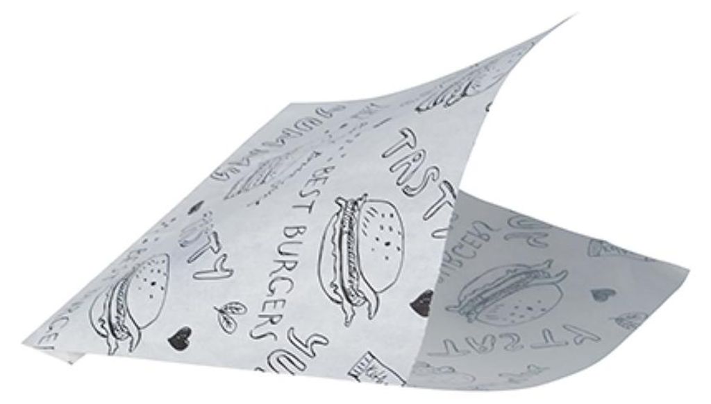 Papstar Sacs à hamburger en papier blanc avec motif 1000 Image du produit 