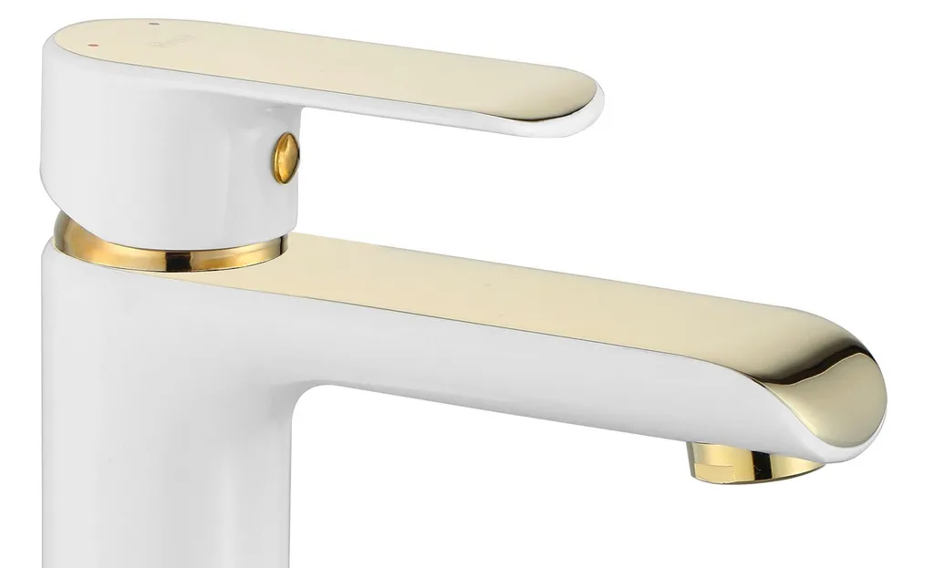 Rubinetto da Lavabo Rea Bloom White Gold Low - 3