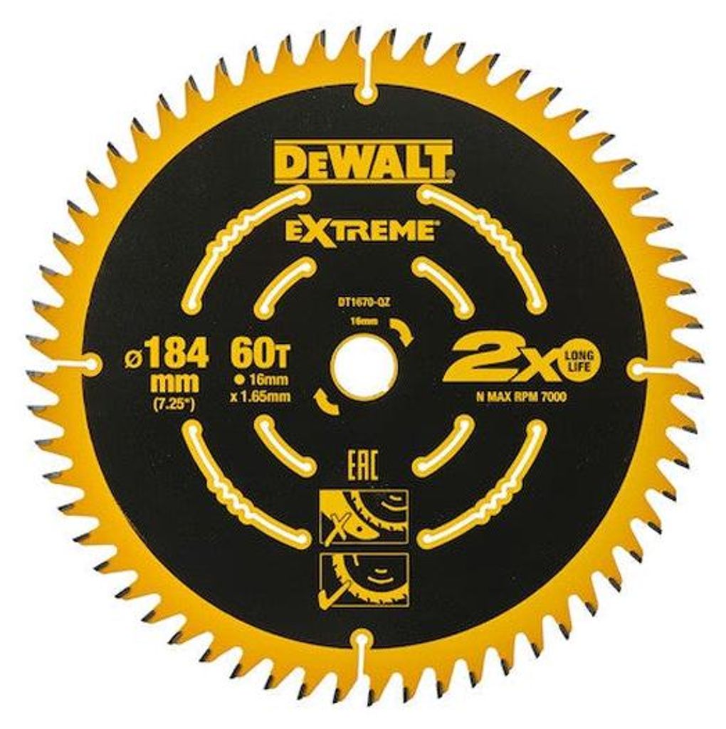 Lame de scie circulaire Carbure ELITE DEWALT DT1670-QZ Image du produit 