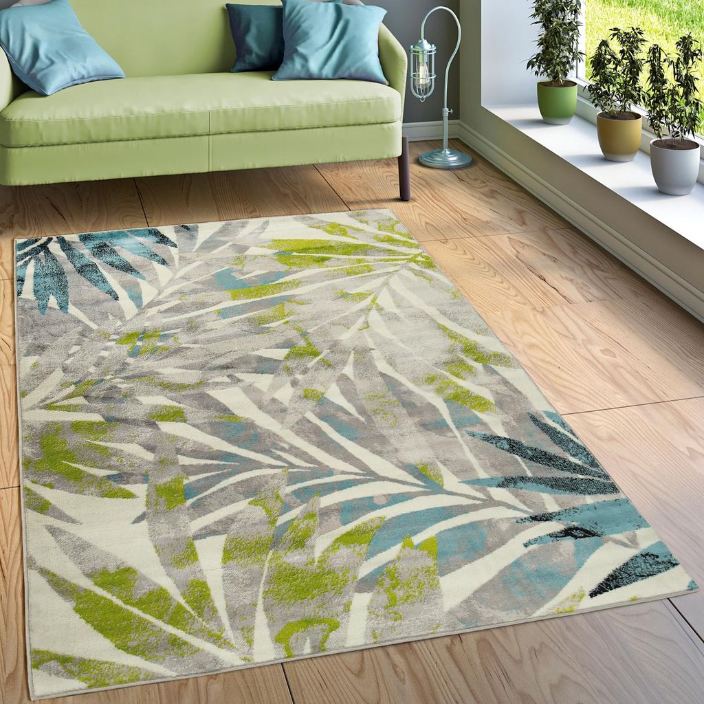 Paco Home Designer Teppich Wohnzimmer Urban Jungle Palmen Produktbild 