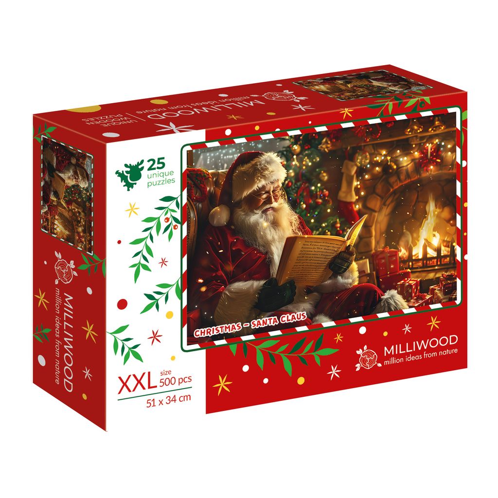 Milliwood Holzpuzzles - Weihnachten - Santa Claus - 500 Produktbild 3