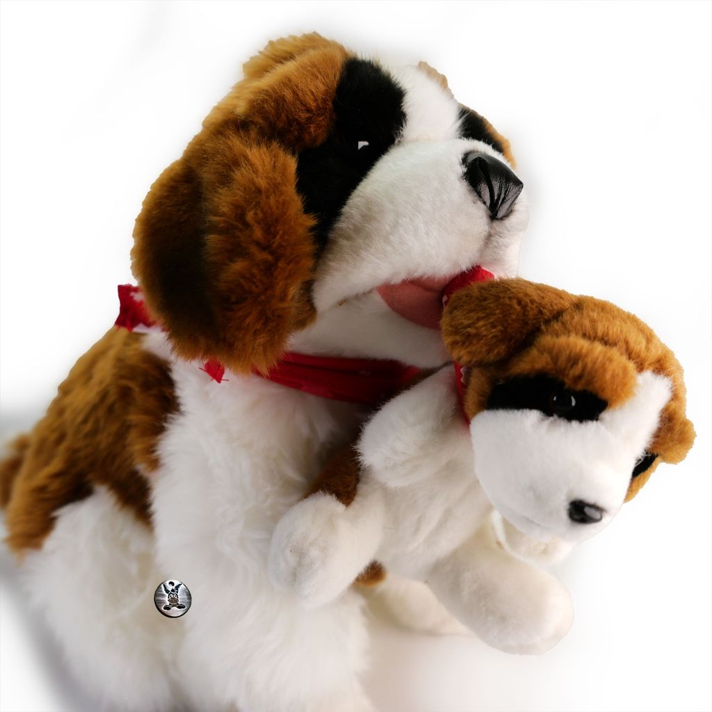 Saint-Bernard Maman Frieda avec bébé Set de chiens en