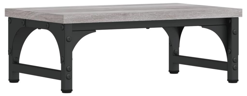 vidaXL Monitorständer Grau Sonoma 37x23x14 cm Holzwerkstoff