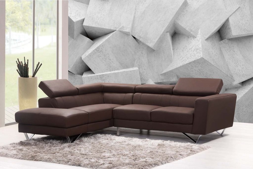 Vlies Fototapete ABSTRAKTER MODERNER BETONSTEIN 375 x 250 cm (inkl. Kleister) - Vlies Tapete, Wandtapete, Wandbilder - Tapete für Wohnzimmer Schla...