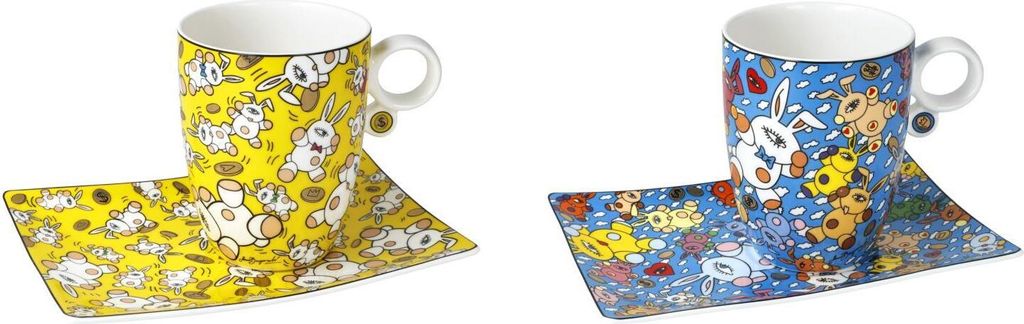 Goebel Porzellan 2er Set Tassen mit UT 400 ml Magic Bunny Kandinsky