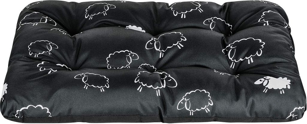 Hundebett Hundekissen Hundematratze Tierbett für Kleine, Mittlere und Grosse Hunde - Wasserdicht, Waschbar - Größe M - Schwarz und Grau - Schaf