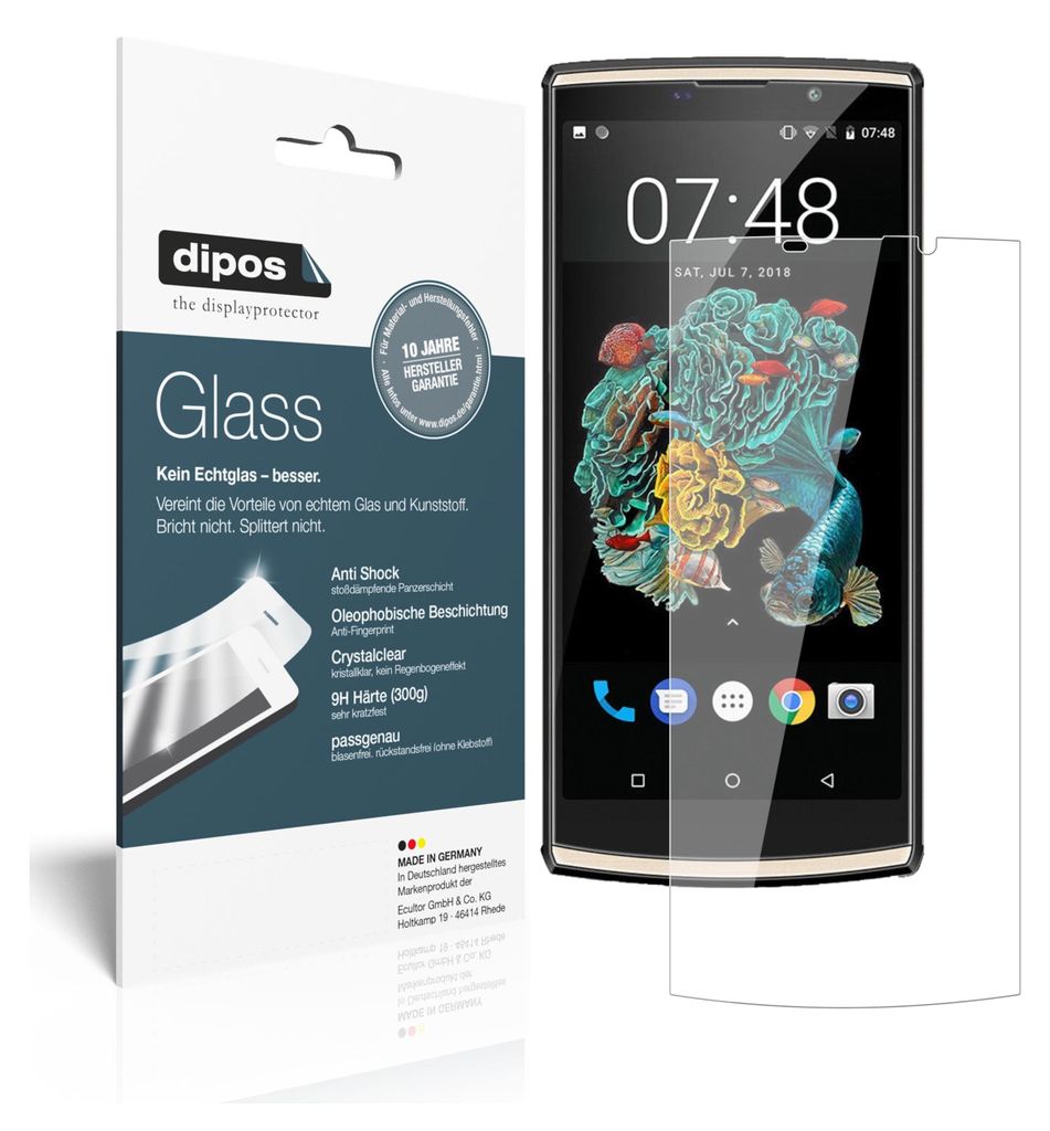 2x Schutzfolie für Oukitel K7 - Anti-Shock 9H Folie dipos Produktbild 