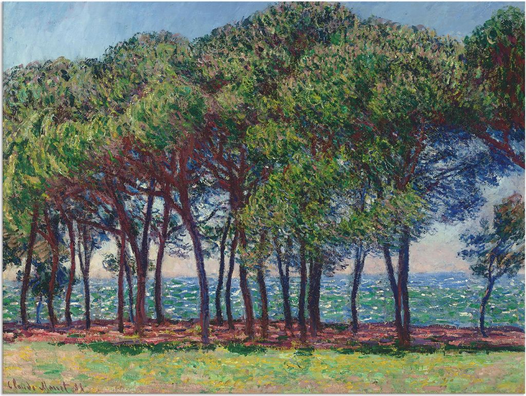 ARTland Wandbild Alu für Innen & Outdoor Kiefern am Cap d'Antibes. 1888 Größe: 120x90 cm