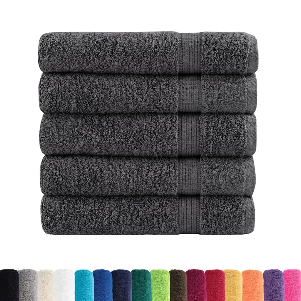 "2026 MODERNE" Premium Badetücher SOLUND 50er-set - multifunktional& Moderne - Anthrazit 100x150 cm 600 g/m² - Handtücher CC3722112