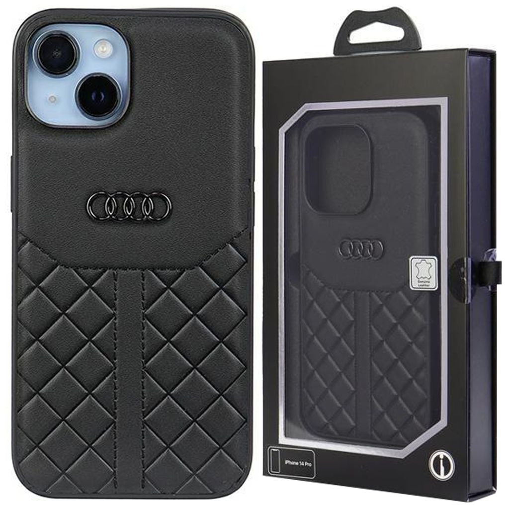 Audi Genuine Leather Case für iPhone 14 schwarz Produktbild 