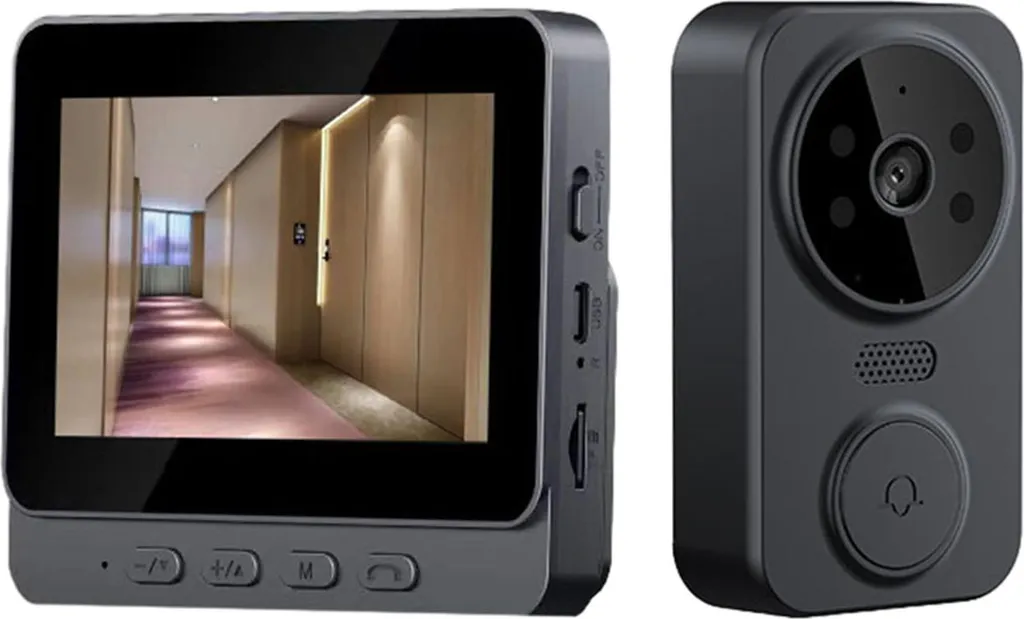 Interphone vidéo sans fil 4,3 pouces pour maison et appartement 2,4G