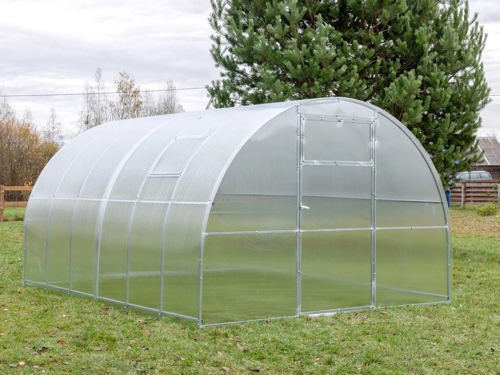 Polycarbonat Gewächshaus „Premium“ 3x10m aus Stahl, mit 6mm Polycarbonat, mit 2 Türen