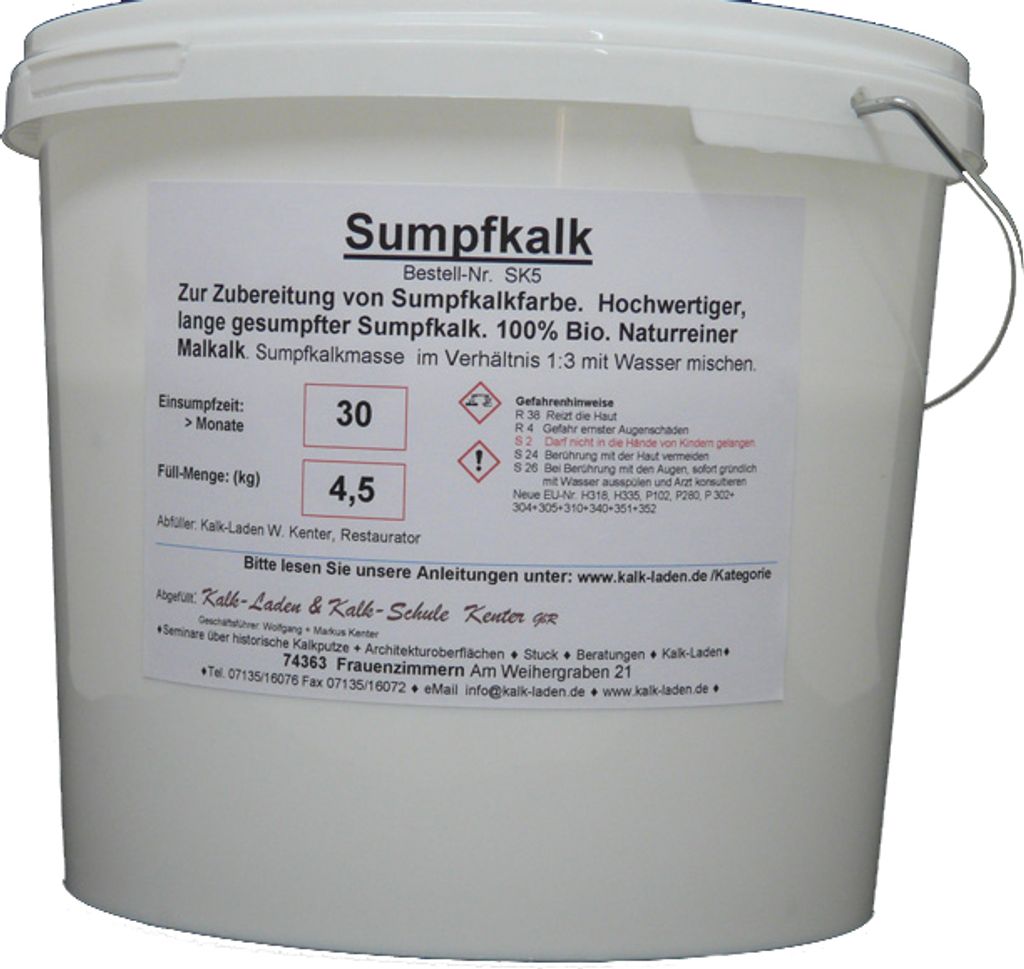 Sumpfkalk/Kalkfarbe/Streichkalk, Schimmelwidrig, rein Produktbild 