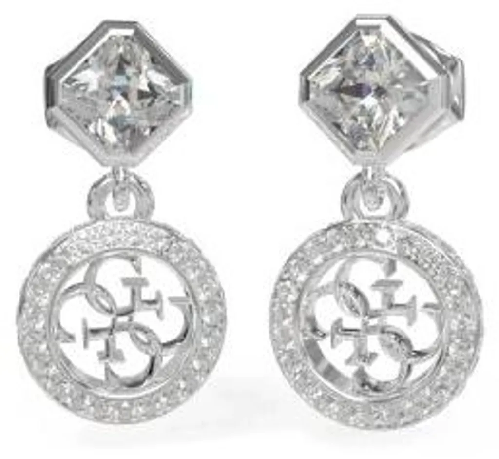 Boucles d'oreilles Guess 4G Crush JUBE03155JWYGT-U en acier doré chic