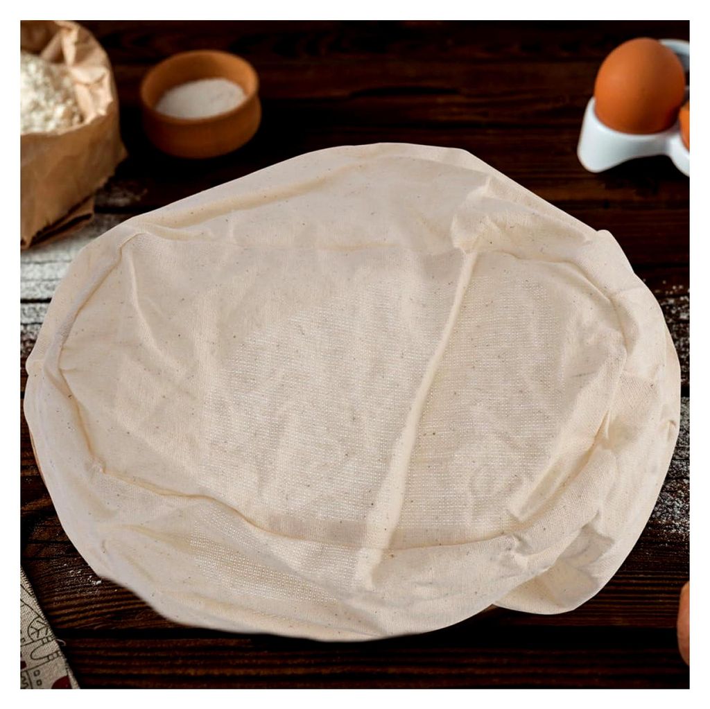 5 Stück Brotkorbabdeckungen aus Stoff 25x15x8cm Wiederverwendbare Einlage für ovale Gärkörbe Luftdurchlässige Hülle für optimierte Teiggäru...
