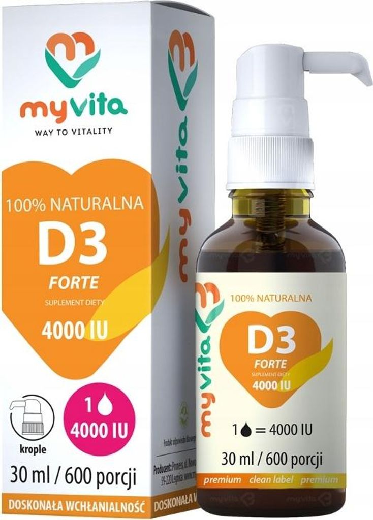 MyVita Vitamina D3 4000 UI FORTE - gocce 30 ml (600 Immagine del prodotto 
