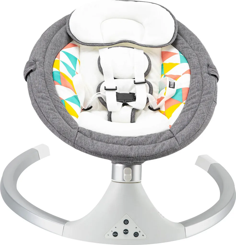 Fauteuil à Bascule Électrique Bébé 15kg avec Minuteur et Bluetooth