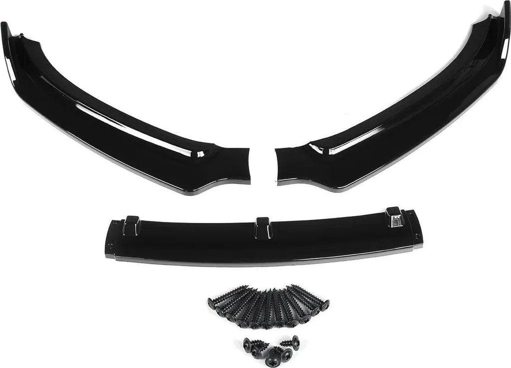 Lame de Spoiler Avant Splitter Noir Brillant pour Audi A4 B8.5 2013-2016