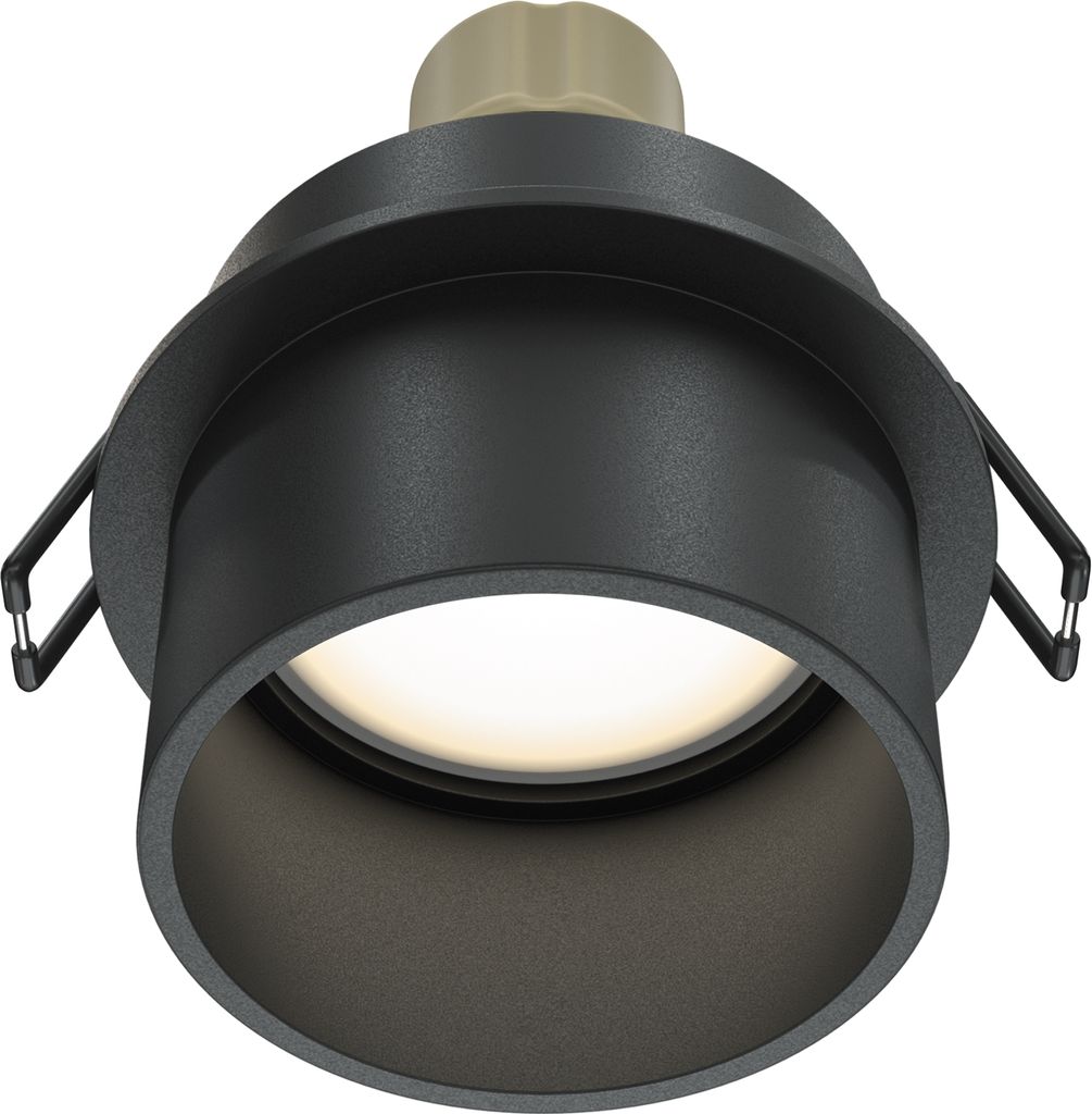 Maytoni Reif Spot Einbauleuchte DL050-01B - Strahler mit Basic Design 1xGU10, Schwarz, aus Aluminum, 50 W, IP20 exkl. Leuchtmittel