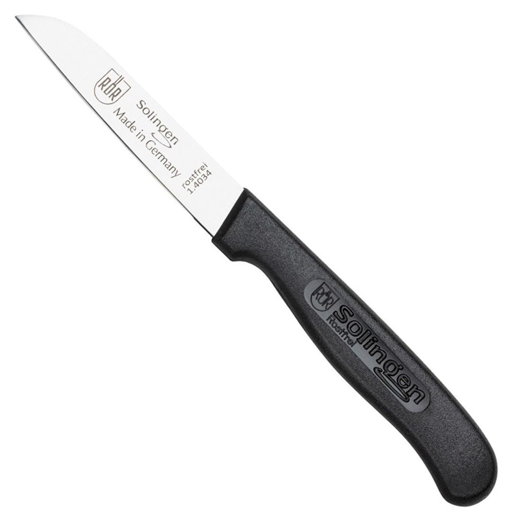 RÖR Küchenmesser mit Kunststoffgriff in schwarz - 17 cm - zum Schneiden von Obst und Gemüse - 10165