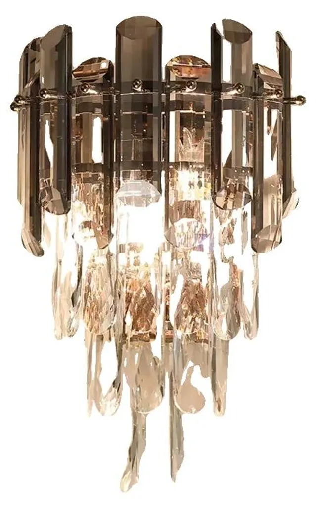 Lampe murale design avec abat-jour en verre gris pour salon et chambre