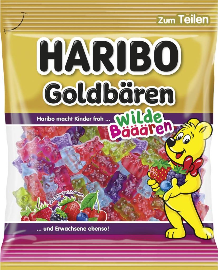 Haribo Goldbären Wilde Bääären Fruchtgummi beeriger Produktbild 