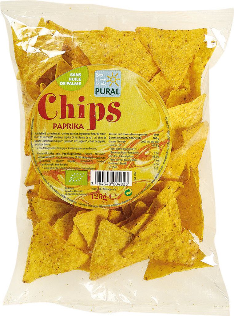 Chips de maïs au paprika - 125g Image du produit 