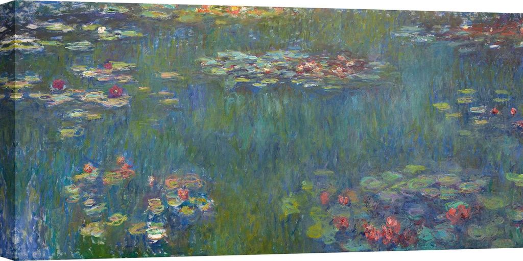 Leinwandbilder - Claude Monet - Seerosen, grüne Reflexe, 1920-1926 - 70 x 35 cm