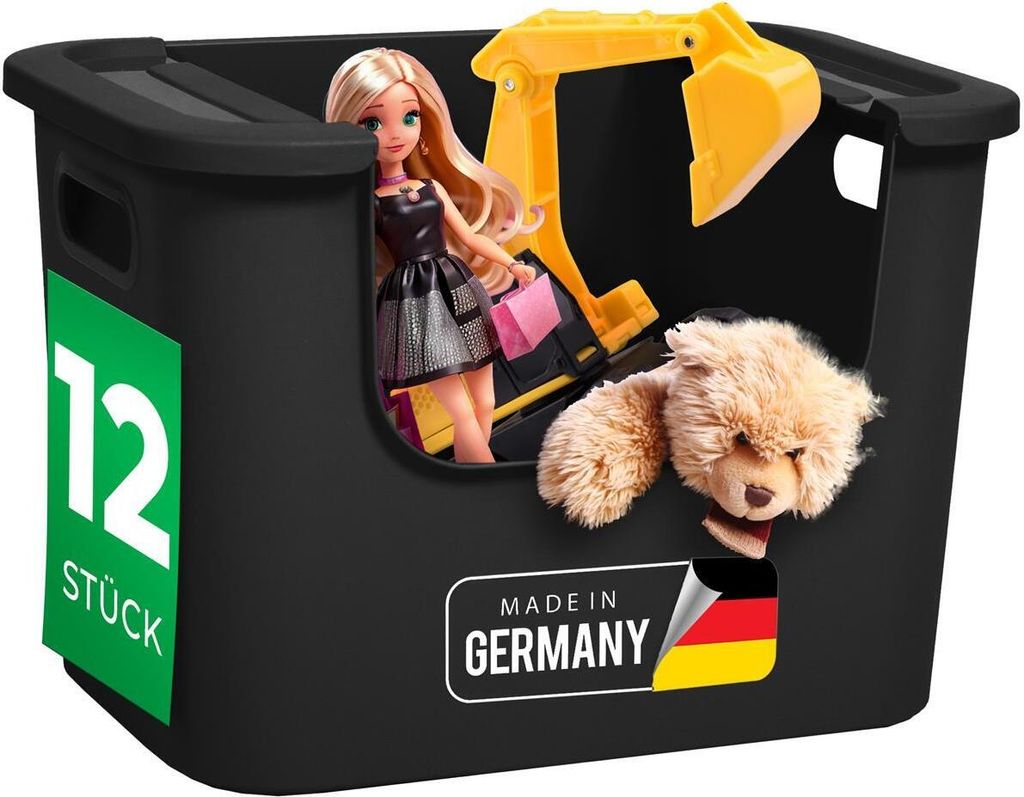 Novaliv 12x Aufbewahrungsbox Bad Organizer Kleiderschrank Schubladen Ordnungssystem Schwarz Wohnmobil Schrank Organizer Box Badezimmer organizer & ...