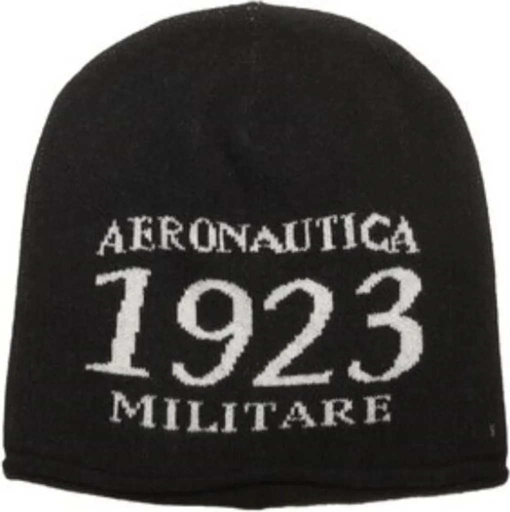 Bonnet Aeronautica Militare Bleu Marine - Maille Premium et Logo Brodé