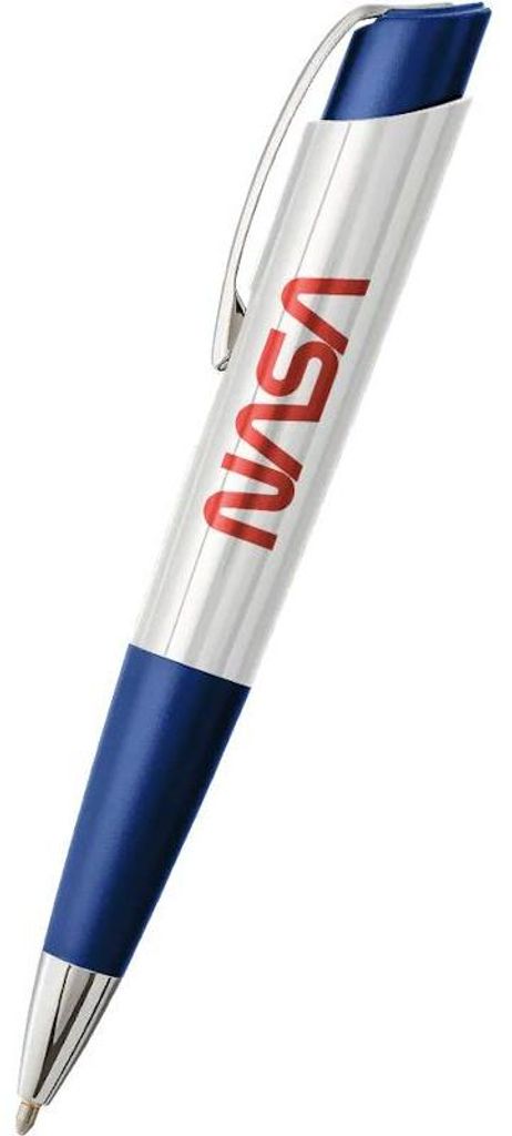 Eclipse Space Pen, Weißes Plastik mit Clip und NASA-Logo (#ECL/WBL-NASAW)