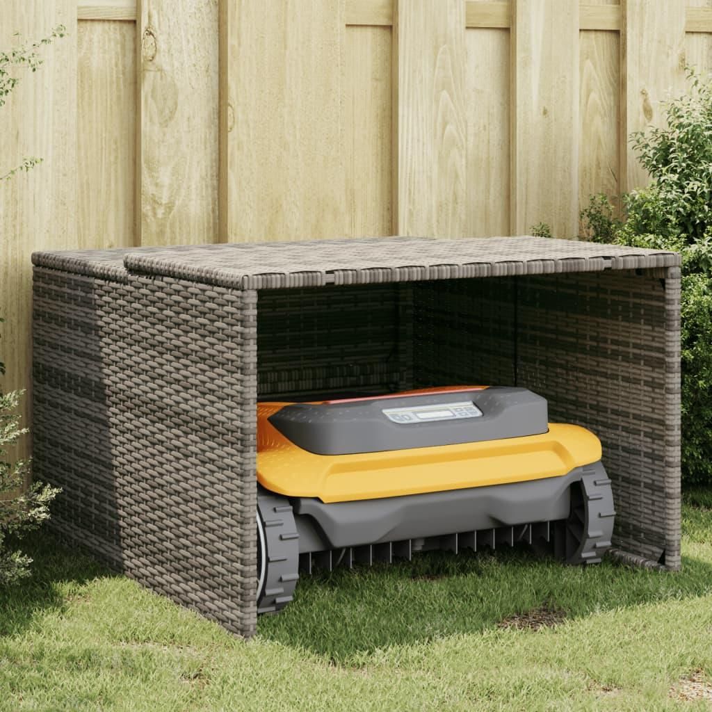 Robotická sekačka Garáž šedá 86x90x52/57 cm Poly ratan Obrázek produktu 