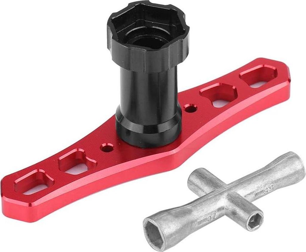 Allecto plus - 17mm Radmuttern-Dopschlüssel Werkzeug mit Sechskantschlüssel für RC Auto und Flugzeug.