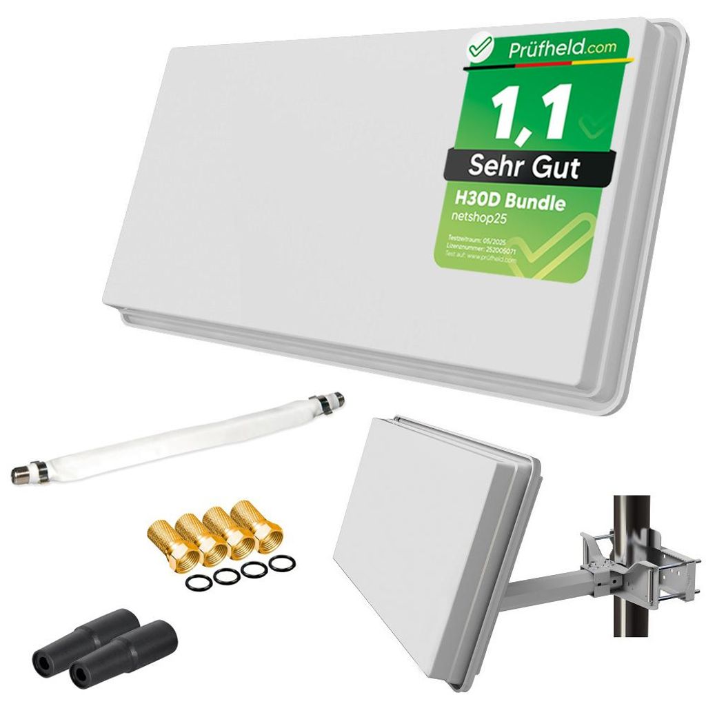Sat Flachantenne Single LNB HD Sat Anlage für 1 Teilnehmer Produktbild 