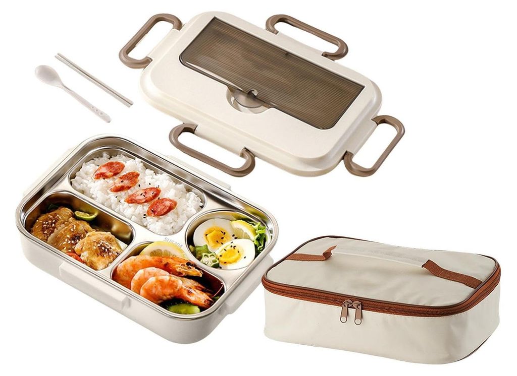 Thermische Lunchbox met 4 Vakken en Lekvrije Afdichting Productafbeelding 