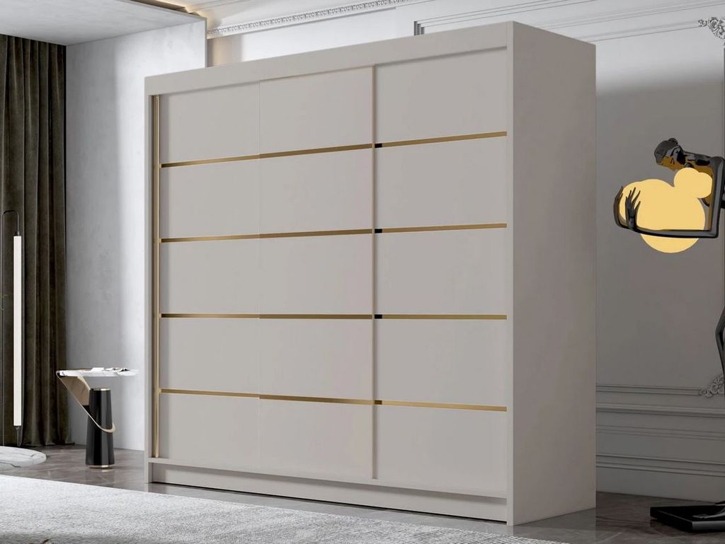 Vysoká šatní skříň 250 cm VOLENTE - kašmír Obrázek produktu 
