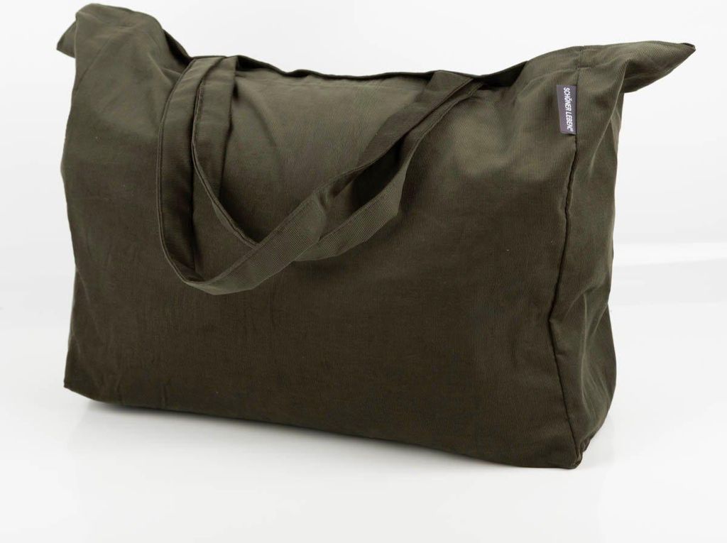 Tasche Shopper Cord aus Baumwolle army-grün von SCHÖNER LEBEN.