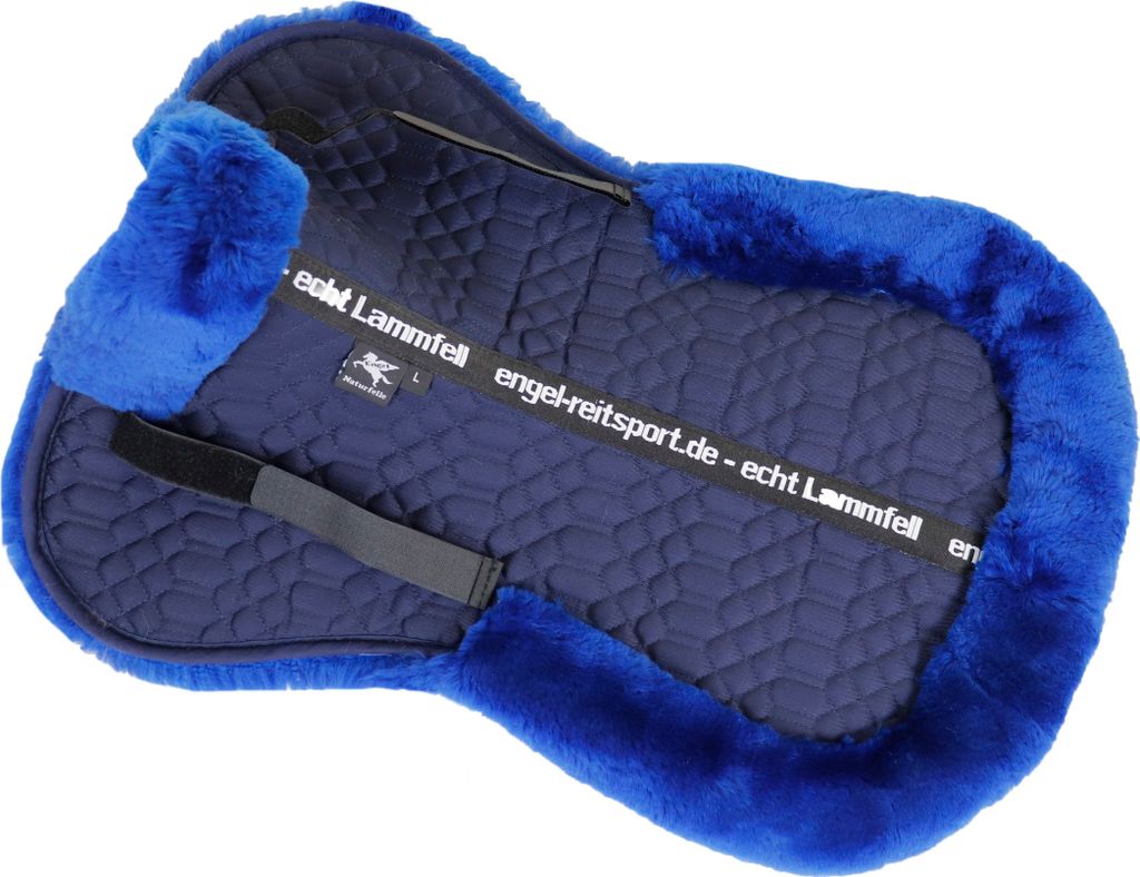 Engel Reitsport Lammfell Sattelkissen (Sakis2) Marine Marine M (16 - 17,5 Inch) 56cm