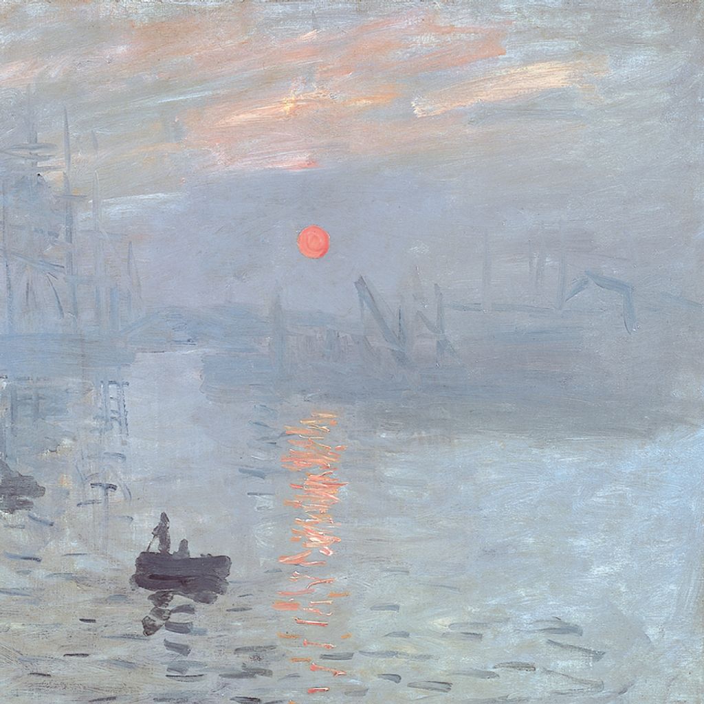 Claude Monet Kunstdruck Bild - Impression, Sonnenaufgang, 1872 (70 x 70 cm)