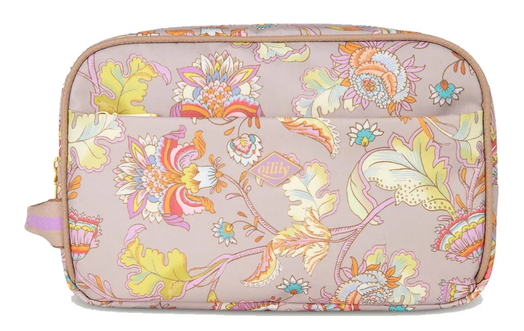 Trousse de Toilette Beige Oilily - Pochette Maquillage Format Pocket