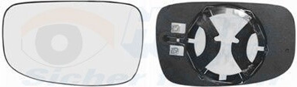 VAN WEZEL Spiegelglas Außenspiegel Links passend für PEUGEOT 306 Schrägheck (7A, 7C, N3, N5) Konvex Beheizbar 4038837