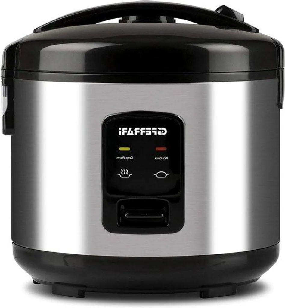 Autocuiseur à riz familial 700W en inox de 5L avec panier vapeur inclus
