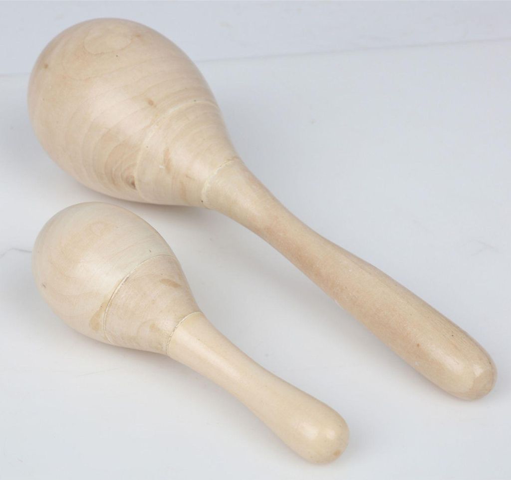 Rasseln Maracas 2er Set ca. 12 cm und 20 cm Rhythmusinstrumente für Kinder Musik Spiel Schule Kindergarten