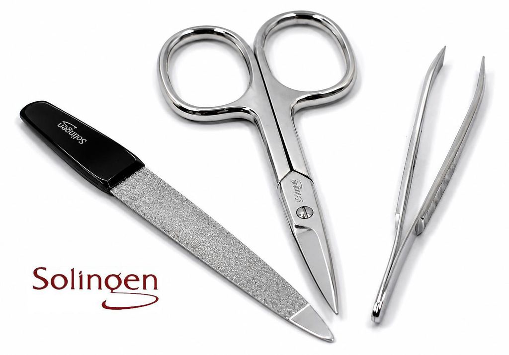 set manicure 3 pezzi Solingen con custodia in pelle, Immagine del prodotto 