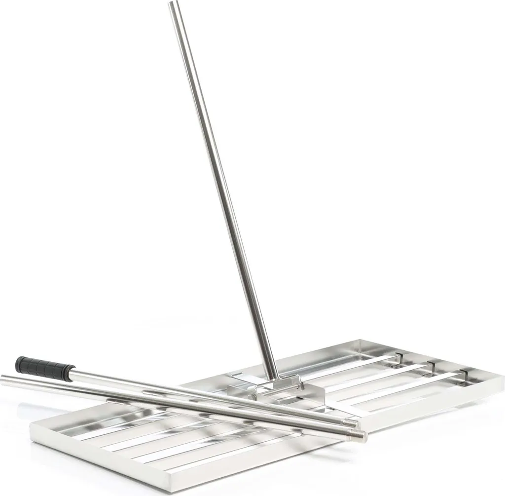 Wiltec XL Livellatore Prato Acciaio Inox 100cm - Addio Buche nel Giardino