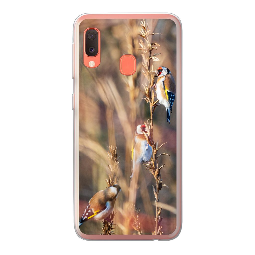 MuchoWow Handyhülle Schutzhülle Hülle für Samsung Galaxy A20e Vögel - Äste - Wald Silikon Softcase Handy Hülle - Abdeckung