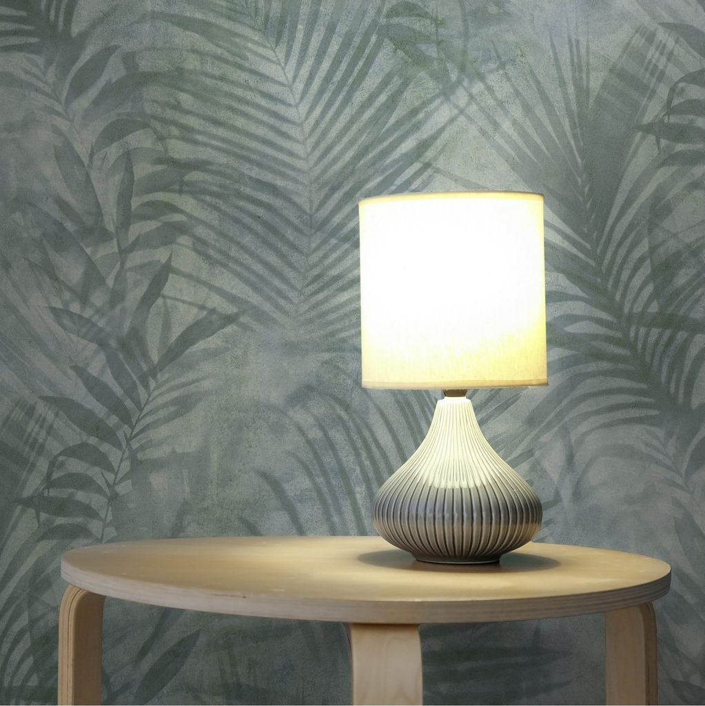Vorgeleimte Tapete Palmen M1-No.12037 | Vliestapete Dschungel-Optik | Grün | Blau | Wohnzimmer | Schlafzimmer